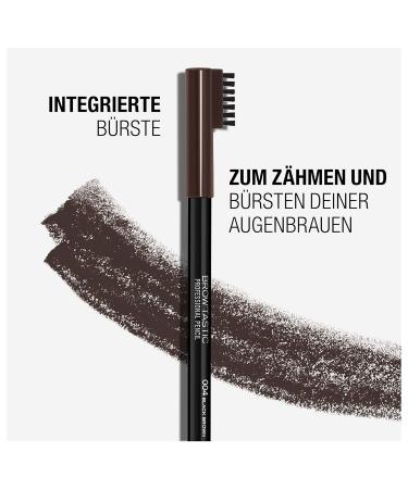 Manhattan Brow'tstic Professional Eyebrow Pencil FB. 004 Black Brown - 1.4g with Integrated Brush | Perfect Eyebrows for All Skin Types - Buy Online on GoSupps.com