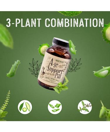 A-1C Support 120 Capsules | Natural Organic Formula with Bitter Melon Holy Basil & Aloe Vera | Non-GMO Herbal Supplement for Blood Sugar Balance - Buy Online on GoSupps.com