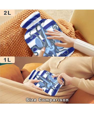 Naanle Stripes Octopus Anchor Hot Water Bottle - 2L Transparent Bed Warmer for Pain Relief & Comfort | Best Heat Therapy Solution - Buy Online on GoSupps.com