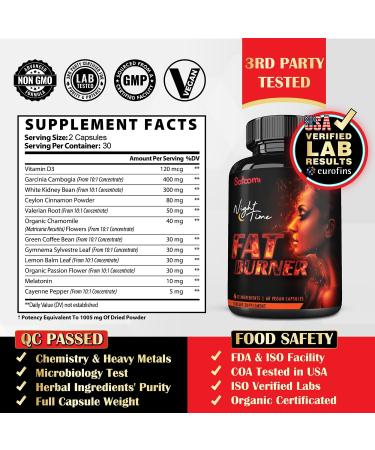 12-in-1 Night Time Fat Burner for Women - Metabolism & Body Support - 60 Capsules - Buy Online on GoSupps.com