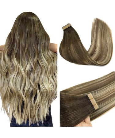 Goo Goo Tape in Extensions Real Hair 20PCs 50cm Walnut Brown to Ash Brown and Bleed Blond Tape Extensions Real Hair Invisible Tape Extensions Real Hair A#(T3/8)/613 Walnut Brown and Bleichblond 50cm-50g - Buy Online on GoSupps.com