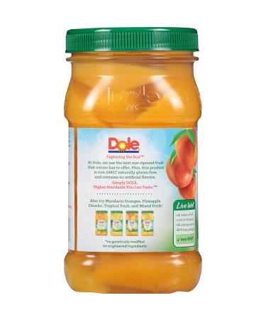 Dole Yellow Cling Sliced Peaches in 100% Fruit Juice - 23.5 Oz Resealable Jar - 1.46 Pound - Buy Online on GoSupps.com
