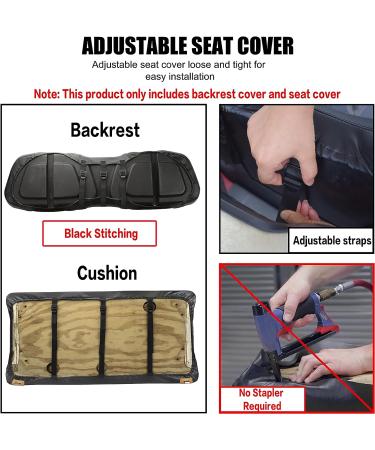 NOKINS Diamond Golf Cart Seat Cover - D Type For DS Front | Black Stitching - Buy Online on GoSupps.com