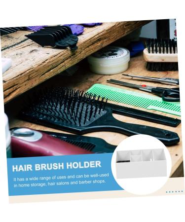 Beavorty 3-St Scissor Socket Hairbrush Holder | Hairdressing Tool & Shear Comb Organizer | Stylish Plastic White Scissor Stand - Buy Online on GoSupps.com