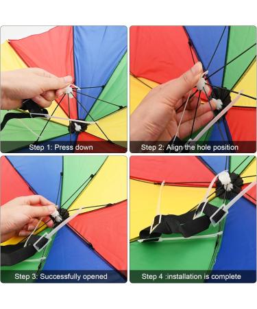 Buy Bekecidi Adjustable Rainbow Rain Screen Hat | Waterproof Fishing Cap - 3 Piece Set of Portable Mini Rain Caps for Adults | International Shipping Available - Buy Online on GoSupps.com