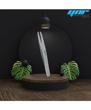 YNR Classic Eyebrow Tweezer Slanted Tip Made in German Stainless Steel | for Precision Removal of Tiny Hair | Smooth on The Skin Sharp on The Hair - Buy Online on GoSupps.com