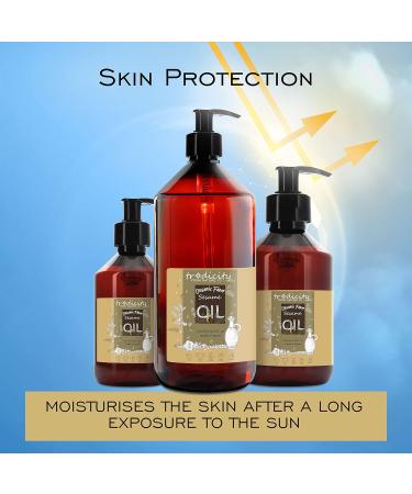 100% Pure Organic Cold-Pressed Sesame Oil | Vegan & Gluten-Free | Non-Toxic Massage Oil & Skin/Hair Care | 250 ml - Neutral Smell No Greasy Residues - Buy Online on GoSupps.com