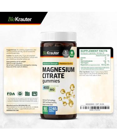 BIO KRAUTER Spearmint 250 Capsules & Magnesium 90 Gummies - Buy Online on GoSupps.com