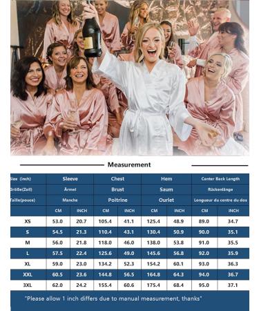 BESDEL Women's Silk Satin V-Neck Kimono Robe for Bridesmaids - XXL White - Buy Online on GoSupps.com