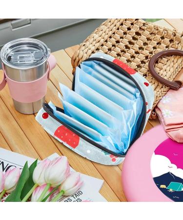 Women's Menstrual Cup Storage Bag - Large Capacity Makeup Organizer - Travel-Friendly Gift with Christmas Pattern - 4.7x6.6x6.6 in - Buy Online on GoSupps.com