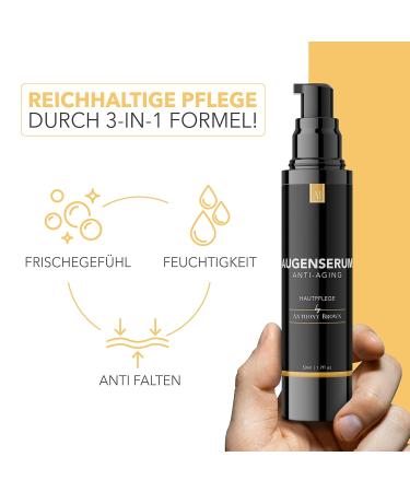 Anthony Brown Eye Cream for Men - 50ml | Instant Fresh Eyes in 5min with Hyaluronic Acid & Vitamin C | Anti-Wrinkle Serum for Dark Circles - International Shipping Available - Buy Online on GoSupps.com