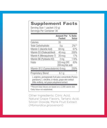 Synergy ProArgi-9 Plus L-Arginine Complexer Dietary Supplement - Grape Flavor | 30 Packets - Buy Online on GoSupps.com