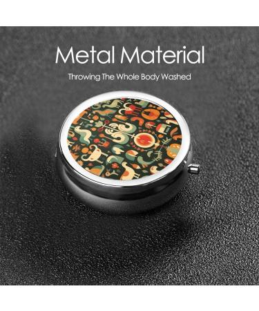 Shop Cute Cartoon Animals Portable Metal Pill Box - Round Mini 3-Compartment with Fastening Design for Travel - Perfect for Small Pills - Buy Online on GoSupps.com