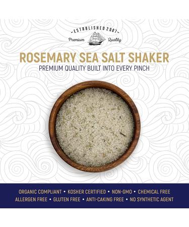 Caravel Gourmet Rosemary Sea Salt Shaker - All Natural 6 Ounce Gourmet Sea Salt - Buy Online on GoSupps.com