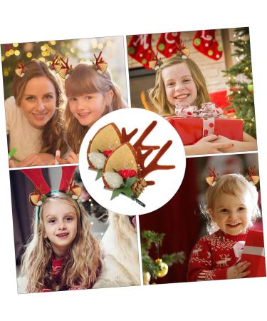 FRCOLOR 2 Pairs Christmas Hair Clips Xmas Kids Hair Accessories Xmas Stocking Stuffers Holiday Hair Accessories Girls Hair Clips Xmas Antler Hair Barrettes Child Pine Cones Elk Iron - Buy Online on GoSupps.com