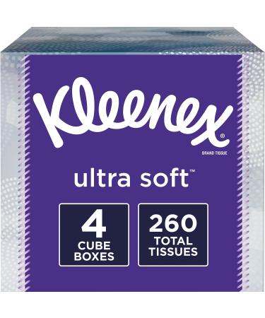 Kleenex Ultra Soft Facial Tissues, 65 Count (Pack of 4) (260 Total Tissues) 1