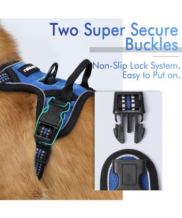 Rabbitgoo Adjustable Dog Harness for Small Dogs - No Pull Control Breast Harness with Reflex Stripes Breathable Design - XS Blue (1 Pack) - Buy Online on GoSupps.com