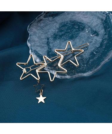 Aneneiceera Hollow Out Star Hair Clip Gold Hair Clip Tassel Hairpin Headdress Decorative Hair Pins Headpiece Bridal Hair Accessories for Women and Girls (Gold) Gold Silver - Buy Online on GoSupps.com