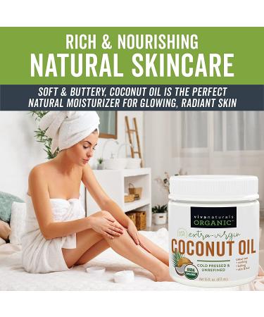 Viva Naturals Organic Extra Virgin Coconut Oil - 16 oz | Premium Quality & Health Benefits - Buy Online on GoSupps.com