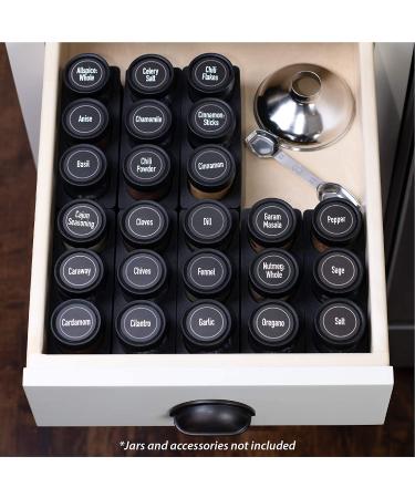 InDrawer AllSpice Rack (24 Jars + Labels) - Organize Your Spices Efficiently - Buy Online on GoSupps.com