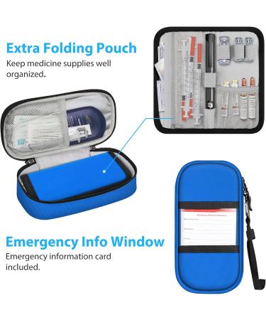 Medmax Insulin Cooling Bag - Portable Diabetic Organizer with 2 Cooling Packs | Water-Repellent Insulated Pocket for Insulin Pen & Accessories (Blue) - Buy Online on GoSupps.com