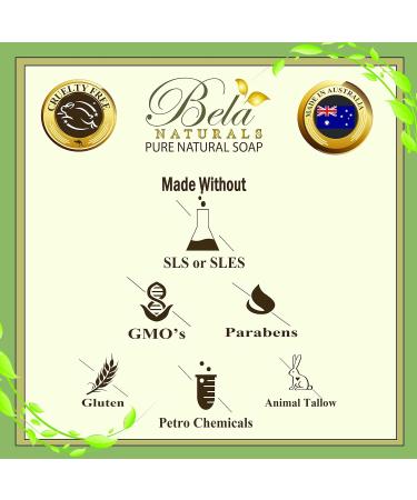 Bela Bath & Beauty Oatmeal Milk & Bran Moisturizing Soap Bars 6 Pack - 3.3 oz. Each | Gentle Formula, No Harsh Ingredients - Buy Online on GoSupps.com