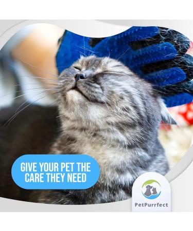 PetPurrfect Premium Grooming Gloves | 2-in-1 Hair Remover & Bathing | Rubber Brush for Pet Hair | Dog Washing & Cat Fur Remover Pair - Buy Online on GoSupps.com