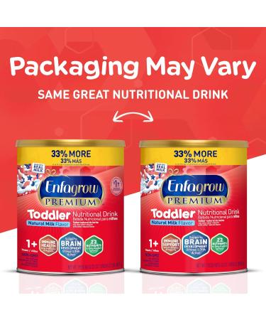 Enfagrow PREMIUM Toddler Nutritional Drink 32 Oz  Pack of 6 - Natural Flavor with Omega-3 DHA  Prebiotics  Vitamins - Non-GMO Powder Can for Brain & Immune Support - Buy Online on GoSupps.com