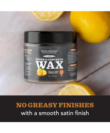 CLARKs Natural Stone Wax | Seal & Protect Soapstone, Slate, Concrete | Carnauba & Beeswax | Kitchen & Bath Countertops | Lemon & Orange Extract | 6oz - Buy Online on GoSupps.com