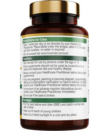 Vitamin B12 1000mcg Sublingual Methylcobalamin x120 Tablets (Tropical Berry Flavour) - Vegan Friendly, Fast Absorbing Supplement | Royal Oak Health - Buy Online on GoSupps.com