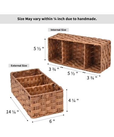 GRANNY SAYS Toilet Organizer Basket 2-Pack - Waterproof Back of Toilet Storage, 3 Sections - Caramel Orange - Bathroom Organizer - Buy Online on GoSupps.com