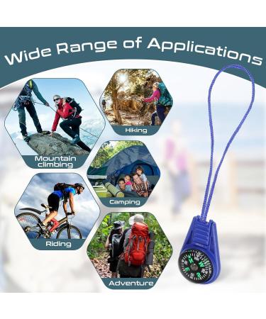 Mini Survive Compass - Multi-Color Outdoor Sport Compass for Camping Hiking & Kids - Buy Online on GoSupps.com