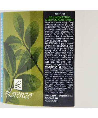Lorenzo Rejuvenating Shampoo & Deep Conditioner Set - Nourishing Hair Care for All Hair Types | Shop Internationally - Buy Online on GoSupps.com