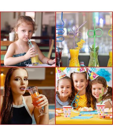 12PCS Crazy Straws Reusable Silly Colorful Drinking Straws Creative Bar Straws Twists Fun Colorful Drinking Straws for Kids Adults Birthday Wedding Party Cocktail Decor - Buy Online on GoSupps.com