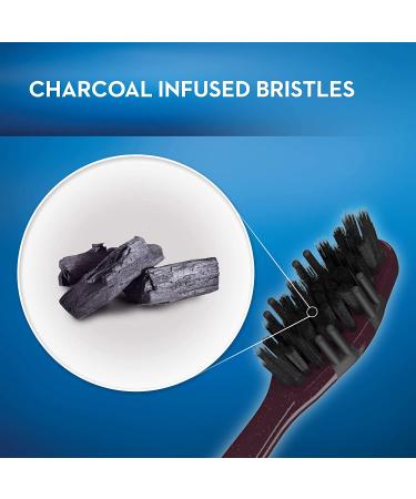 Oral-B Charcoal Toothbrush Whitening Therapy Soft 4ct - Advanced Teeth Whitening Solution - Buy Online on GoSupps.com