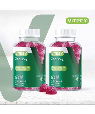 Zinc 50MG Gummies for Immune Support - Adults & Teens - 60 Count 2 Pack - Vegan & Gluten Free - Buy Online on GoSupps.com