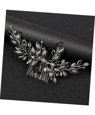 Angoily Hair Comb Wedding Hair Accessories for Brides Rhinestone Black Hair Accessories Wedding Headdress Crystal Hair Accessories Bridal Headpieces Bridal Tiara Alloy Glass Decorate - Buy Online on GoSupps.com