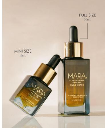 MARA - 1.2% Clean Retinol Face Oil for Anti-Aging + Wrinkles with Algae + Green Tea | Vitamin-Rich Serum to Plump Skin Overnight For All Skin Types (0.5 fl oz | 15 ml Travel Size) 0.5 Fl Oz (Pack of 1) - Buy Online on GoSupps.com