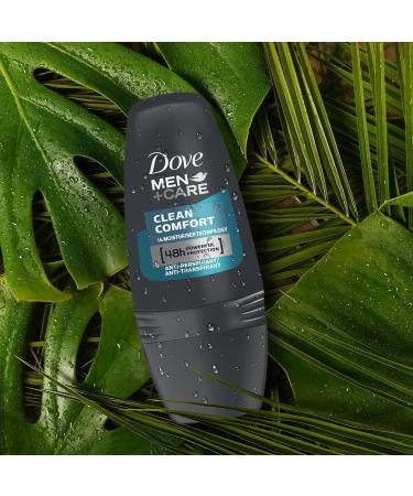 DOVE MEN + CARE Dove Men + Care Clean Comfort Anti-Perspirant Deodorant Roll On with Advanced Moisturizer technology giving 48 Hours Powerful Protection 50 ml (3 Pack) - Buy Online on GoSupps.com