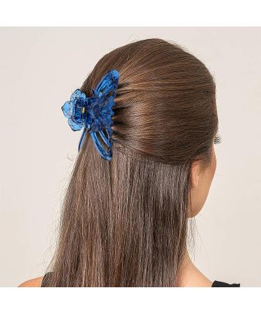 Transparent Blue Large Resin Hair Claw Clip for Women - Stylish Hair Accessories for Every Occasion - Buy Online on GoSupps.com