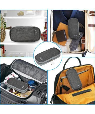 YOUSHARES Insulin Cooler Bag - Best Diabetic Storage for Safe Cold Supplies | Gray - Ideal for International Shipping - Buy Online on GoSupps.com