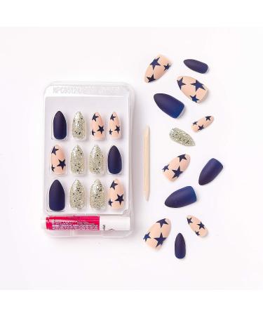 Gold Finger Full Cover Gel Nails - Ready to Wear Long Manicure - Glamorous Gel Finish - Buy Online on GoSupps.com