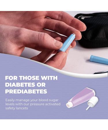 ReadyLance Pressure Activated Safety Lancets 100pcs 30Gx1.6MM Purple - Pack of 100 - Buy Online on GoSupps.com