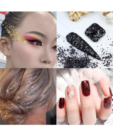 50g Gold Glitter Powder Set - Coarse & Fine Flake for Nail Art Resin & Party Decor | 4 Sizes for Festivals & Masquerades - Buy Online on GoSupps.com