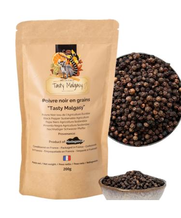 Poivre de Madagascar 200g - Poivre Noir en Grain d'Exception pour Moulin a Poivre et Poivrier Electrique - Epices Cuisine Raffin es - Graine Spicy Epicerie Fine et Epices du Monde - Epice Gourmet