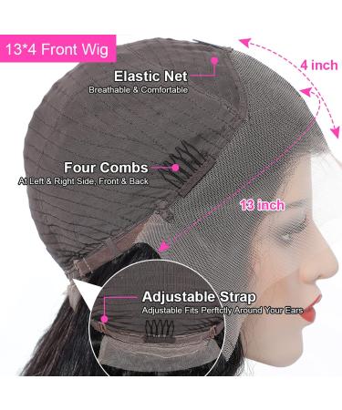 Subella 10A HD Lace Front 14 Human Hair Wig for Black Women - 180% Density, Pre Plucked, Brazilian Straight Style - Buy Online on GoSupps.com