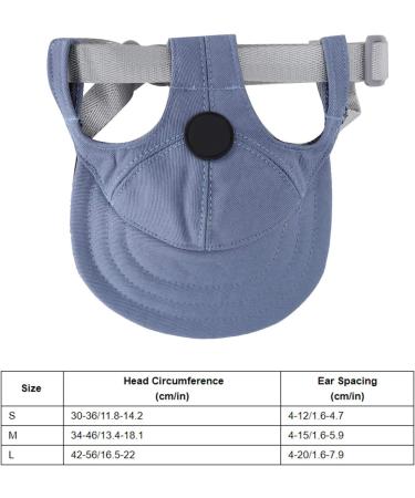 Adjustable Dog Baseball Hat - Sun Protection Cap for Small & Medium Dogs | Outdoor Sport Cap with Ear Holes | Blue M - Buy Online on GoSupps.com