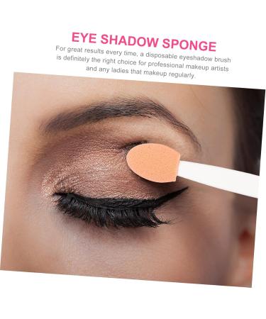 POPETPOP 100pcs Double Ended Eyeshadow Brush Mini Makeup Sponge Eye Shadow Sponge Stick Makeup Brush Cosmetic 6.5x1.3cm White - Buy Online on GoSupps.com