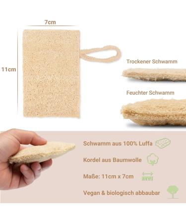 Buy Io Nova Luffa Rush Sponges Set of 4 - Eco-Friendly Bath and Kitchen Cleaning Solutions - Buy Online on GoSupps.com