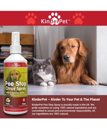 KinderPet Pee Stop Spray Urine Stop for Cat and Dog Repellent Stop Cats and Dogs Repeat Marking Indoors and Outdoors 100% Natural Enzyme Urine Destroyer 250ml - Buy Online on GoSupps.com